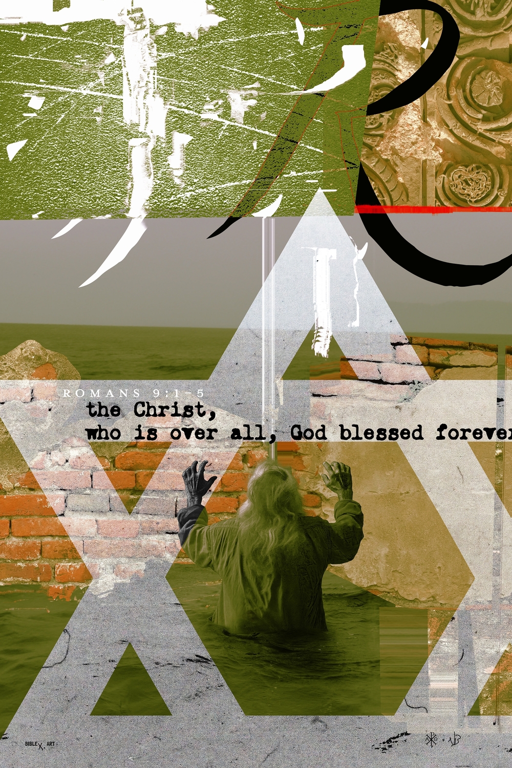 A design inspired by Romans 9:1-5, illustrating Paul’s sorrow for Israel, God’s covenant promises, and the fulfillment of His plan through Christ, who comes from Israel’s lineage as Lord over all.