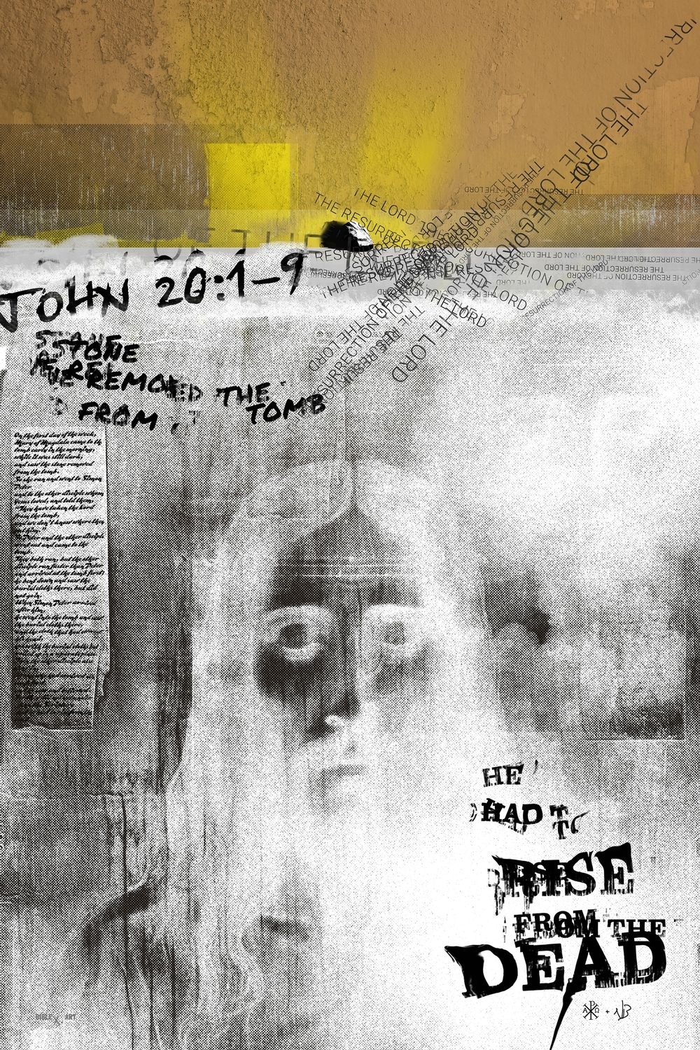 A design inspired by John 20:1-9, highlighting the discovery of the empty tomb, the resurrection of Christ, and the call to faith and belief in God's transformative power and fulfillment of His promises.