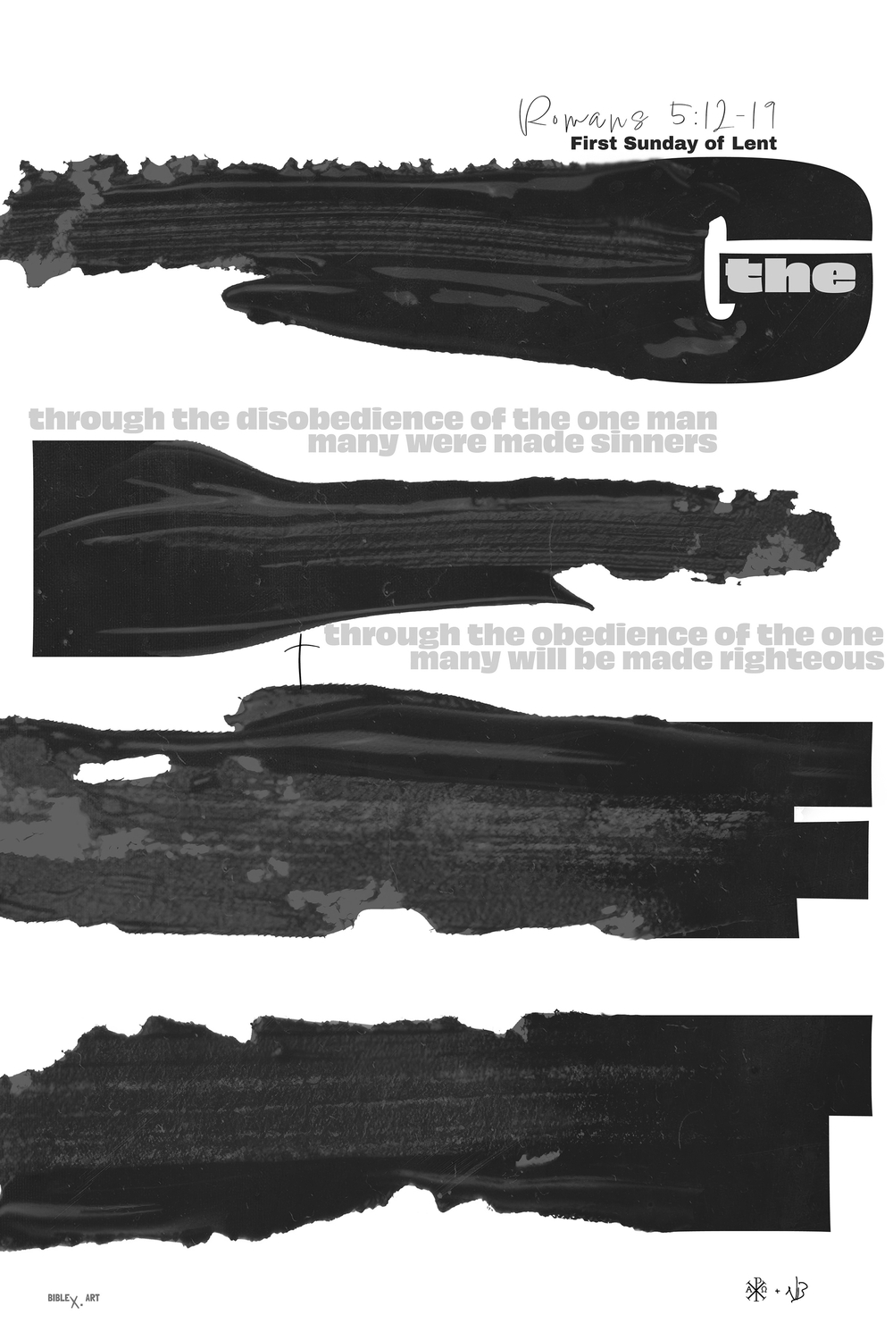 A graceful piece inspired by Romans 5:12-19, highlighting the contrast between Adam's transgression and the redemptive gift brought by Jesus Christ.